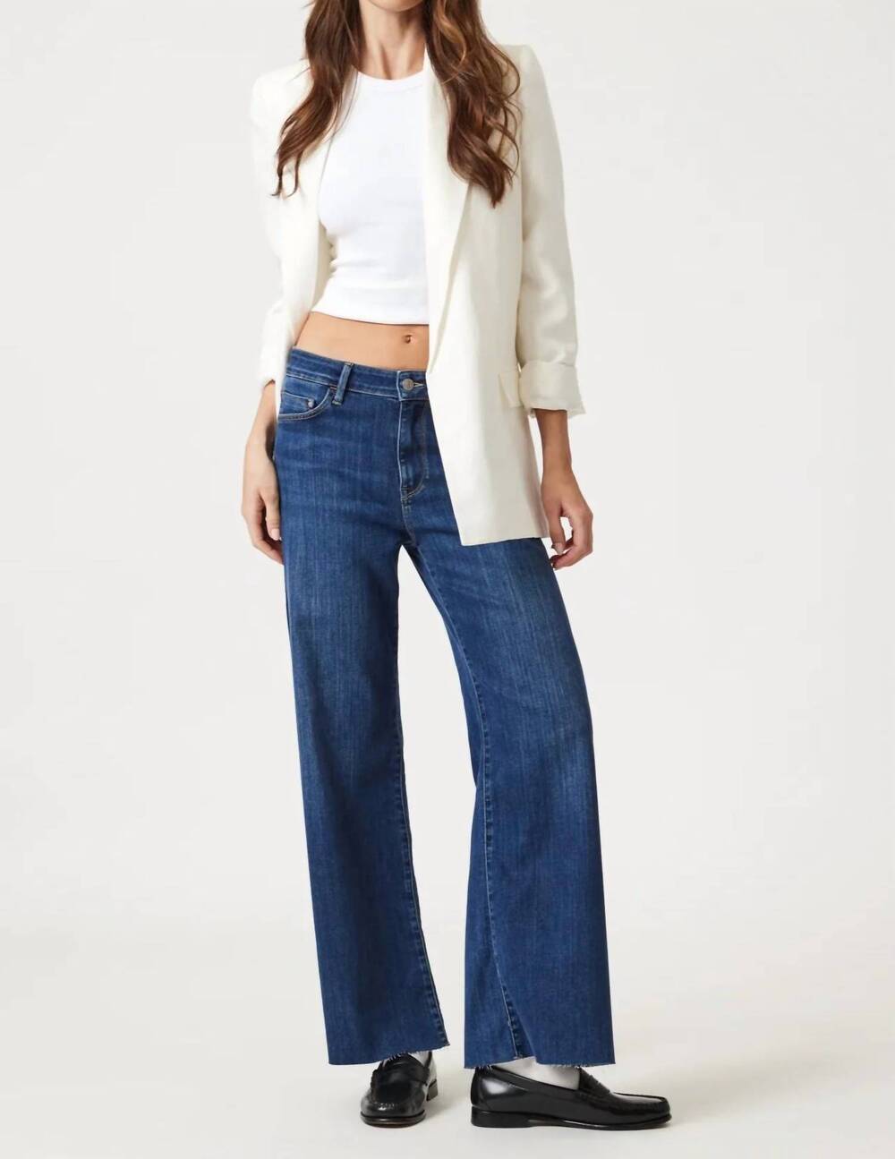 NEW MAVI paloma mid rise supersoft jeans in blue